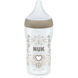 Пляшечка для годування Nuk Perfect Match з індикатором температури, з соскою з силікону з отвором M 260 мл серце (3954135) - мініатюра 2