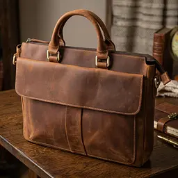 Стильний портфель у вінтажному стилі з натуральної шкіри Vintage 22673 коричневий