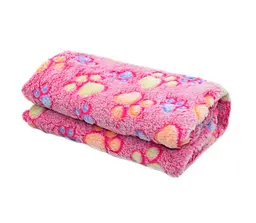 Плед для тварин Soft Flannel Fleece Dog Blanket Paw 50х75 см Рожевий