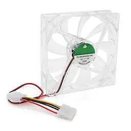 Корпусний кулер Voltronic C12025R Fan DC sleeve fan 4-контактний 120 мм LED Red - мініатюра 3