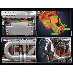 Конструктор Mould King Mking Двигун і коробка передач Inline-6 Truck (10200) [161064] - мініатюра 3