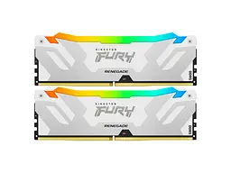 Модуль пам'яті Kingston FURY 32 GB (2x16GB) DDR5 7600 MHz Renegade Silver/White RGB (KF576C38RWAK2-32) - мініатюра 1