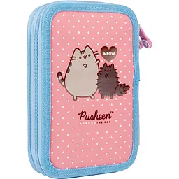 Пенал Yes Pusheen HP-01 твердий подвійний блакитний з персиковим (533549) - мініатюра 5