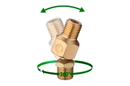 З'єднання пневматичне шарнірне Intertool Storm зовнішнє різьблення 1/4" х 1/4" - мініатюра 4