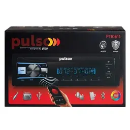 Автомагнітола PULSO RGB USB FM RCA LCD-дисплей 4х50 Вт (P110611) - мініатюра 6