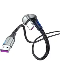 КабельUSB 2.0 AM-Type-C M,1.5м 66W aluminum alloy, 180° U-ShapedVention
