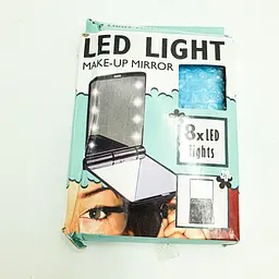 Дзеркало кишенькове дорожнє з LED підсвічуванням складне міні дзеркальце Make ap Mirror блакитний - мініатюра 7