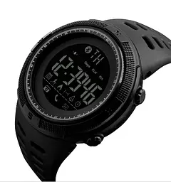 Наручний годинник чоловічий Skmei Clever 1250 Чорний (1239) - мініатюра 2