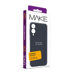 Чохол Make Samsung S25 Edge Silicone Jet Black - мініатюра 3