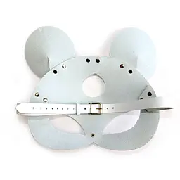 Шкіряна маска мишки Art of Sex - Mouse Mask, колір Білий - мініатюра 4