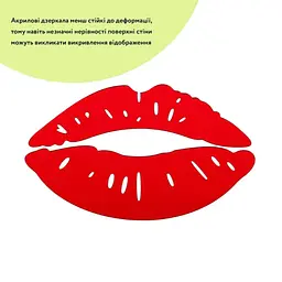 Дзеркальний декор Wall Sticker SW-00002500 декор акриловий самоклеючий Губи 2 шт. червоний - мініатюра 2