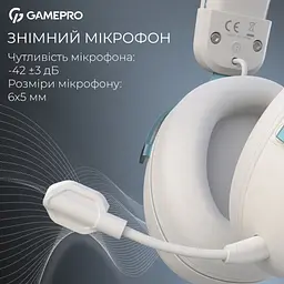 Навушники GamePro Asgard Freya Pro Wireless White/Blue (HSW201WB) - мініатюра 8
