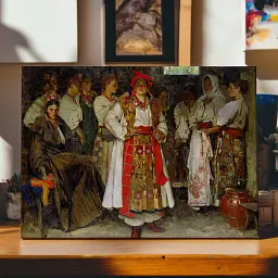 Інтер'єрна картина Наречена, Федір Кричевський, Україна, істория, інтер'єрний декор, 42×60 см (id6882)