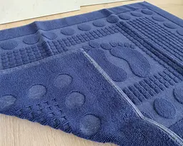 Турецький рушник для ніг Zeron 50х70 Dark Blue щільність 750 г/м2 - мініатюра 3