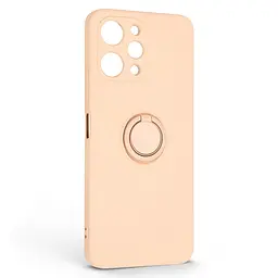 Силиконовый чехол для Xiaomi Redmi 12 4G, Icon Ring, розовый, панель-накладка, с кольцом-подставкой на 360°, противоударный, возможность использования магнитных держателей, ArmorStandart (ARM68818)