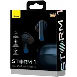 Навушники Baseus True Wireless Earphones Storm 1 BT5.2, 50/400 mAh ANC 5h (NGTW140201) 000008991-up - мініатюра 2