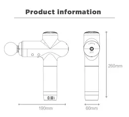 Перкусійний масажний пістолет Booster Lightsaber тригерних точок Massage Gun - мініатюра 5