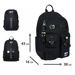 Рюкзак шкільний Yes TS-43L Just Black 43х30х16 см чорний (550480) - мініатюра 2