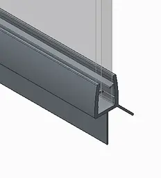 Шторки скляні на ванну Koer SR BS01-80x140-TR-01 прозоре скло 6 мм, хром KR5400, Універсальна, прозорий, хром - мініатюра 3
