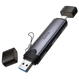 Кардрідер Hoco HB56 Victory USB/Type-C 3-in-1 card reader Black