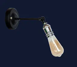 Бра настінне Levistella 752WC1401-1, E27, 60W, чорний, хромований патрон, сучасний стиль для дому - мініатюра 2