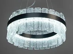 Стельова люстра LED Diasha 817/500PB, 110W, чорна, регульована висота, для коридору та вітальні