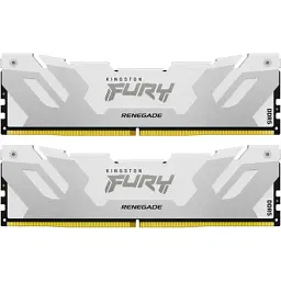 Модуль пам'яті для комп'ютера DDR5 48GB (2x24GB) 8000 MHz Renegade White/Silver Kingston Fury (ex.HyperX) (KF580C38RWK2-48) - мініатюра 3