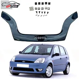 Дефлектор капоту мухобійка для Ford Fiesta 2002-2008 Євро Кріплення (Vip Tuning) FR12