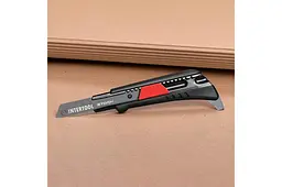 Ніж сегментний будівельний висувний Intertool Storm 18 мм для лінолеуму HT-0538 - мініатюра 2