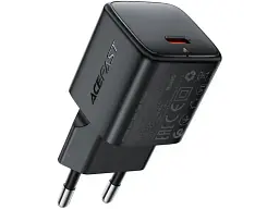 Мережевий зарядний пристрій Acefast A118 Fast Charger Gan 30 W Black (6974316284994)