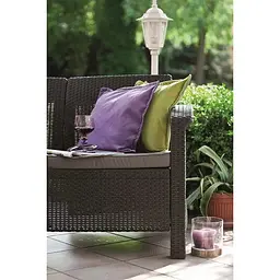 Софа садова пластикова Allibert Corfu love seat max коричнева - мініатюра 5
