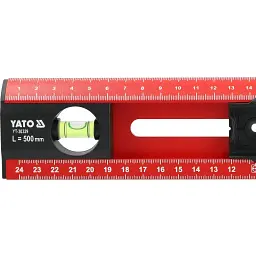 Рівень для електриків YATO L=50 см 2 капсули в ABS алюмінієвому корпусі з міліметровою шкалою (YT-30329) - мініатюра 4