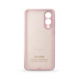 Силиконовый чехол с MagSafe для Samsung Galaxy S25 Edge 5G, ICON2 MagCase, розовый, противоударный, панель с мягкой подкладкой, защита всего корпуса, поддержка беспроводной зарядки, совместим с защитными стеклами и пленками, ArmorStandart (ARM88093) - мініатюра 2