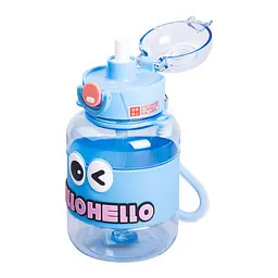 Дитяча пляшка для води HELLO-HELLO 680 мл з ремінцем, блакитний Yiwu HP-14-46BL - мініатюра 4