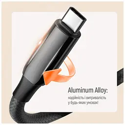 Дата кабель USB-C to USB-C 1.0m (PVC+Aluminum Alloy) (PD Fast Charging 240W) 5А black ColorWay (CW-CBPDCC069-BK) - мініатюра 11