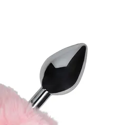 Анальна пробка Ouch! Bunny Tail, 13.5 см (рожевий) - мініатюра 6