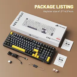 Клавіатура Attack Shark X98 RGB Linear Strawberry Switch Starry Black (AS-6972792471976-SB-UA) [166780] - мініатюра 10