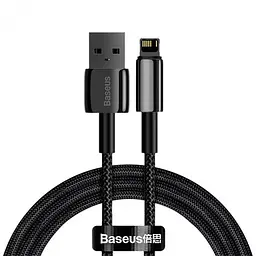 Кабель Baseus Tungsten Gold Fast Charging Data Cable USB to Lightning 2.4A 1m Black