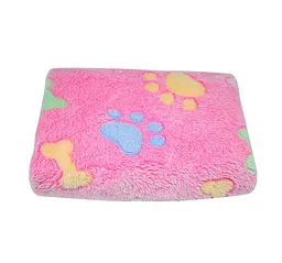 Плед для тварин Soft Flannel Fleece Dog Blanket Bone 50х75 см Рожевий