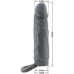 Насадка на пеніс PRETTY LOVE Realistic Penis Sleeve, TPR PRETTY LOVE BI-026227-2 103664 - мініатюра 4