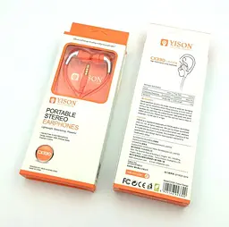 Провідні вакуумні навушники Yison CX330, 3.5mm, 1.2m, orange - мініатюра 4