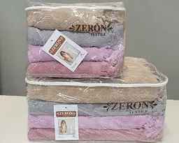 Набір турецьких махрових рушників Zeron 4 штуки 50х90 + 70х140 4 штуки Vip жакард Zerin - мініатюра 3