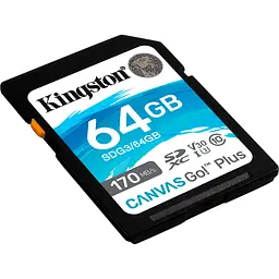 Карта пам'яті Kingston SDXC Canvas Go! Plus 64Gb Class 10 UHS-I U3 V30 [SDG3/64GB] [103658] - мініатюра 2