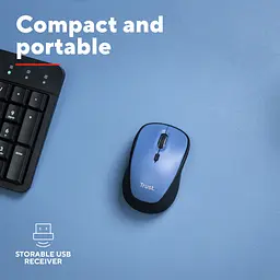 Мишка Trust Yvi+ Silent Wireless/Bluetooth Dark Blue (25514) - мініатюра 9