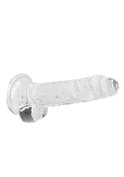 Фалоімітатор - Realrock Dildo 7" Transparent - мініатюра 5