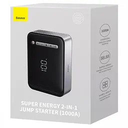 Пусковий пристрій (бустер) для автомобіля Baseus Super Energy Jump 8000 mAh (CGCN) Black - мініатюра 4