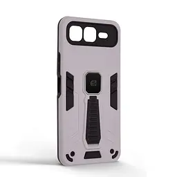 Чехол для Infinix Smart 10 Plus 4G, Proover, серый, с подставкой и магнитом, противоударный, ударопрочный, бронированный, панель-накладка, защита всего корпуса, термополиуретан (TPU) + поликарбонат (PC), ArmorStandart (ARM88000) - мініатюра 2