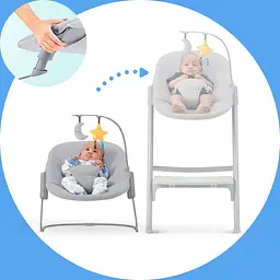 Шезлонг-гойдалка Kinderkraft Calmee сірий (00-00305093) - мініатюра 8