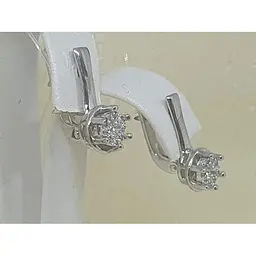 Срібні сережки Qvaliz з фіанітами. 90200514 - мініатюра 3