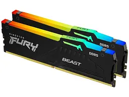 Модуль пам'яті Kingston FURY 64 GB (2x32GB) DDR5 5200 MHz Beast Black RGB EXPO (KF552C40BB2AK2-64) - мініатюра 2